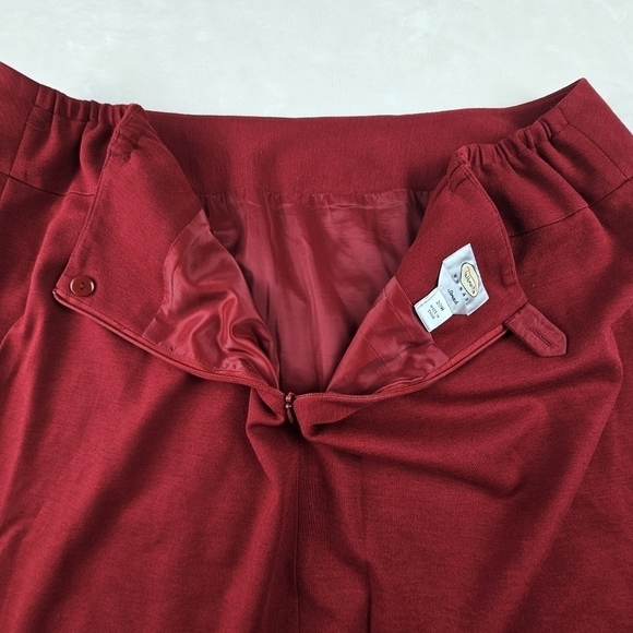 Talbots womans stretch skirt red size 20W wool blend - Picture 6 of 9
